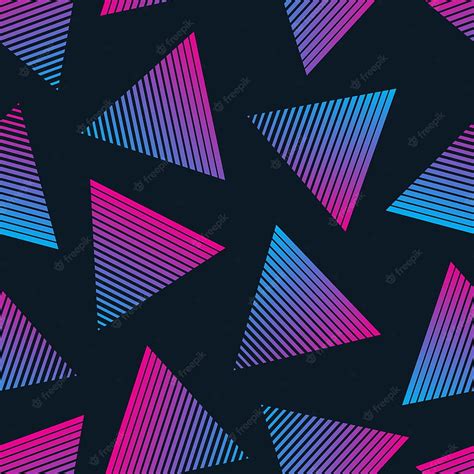 Premium Vector. 80s retro style vector abstract minimal seamless pattern. retrowave repetitive ...