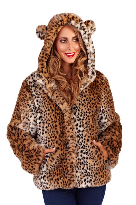 Leopard Print Fake Fur Jacket : Fur Faux Print Coat Leopard Animal Look Lyst | Bodhywasuhy