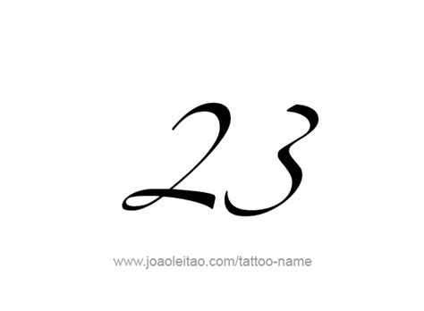 Twenty Three-23 Number Tattoo Designs - Page 3 of 4 - Tattoos with Names