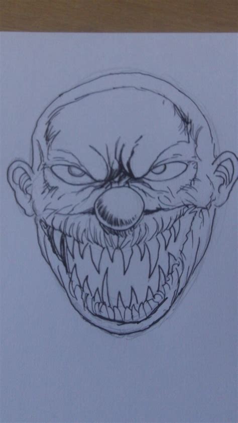 How to draw a Demon Clown face step by step by...
