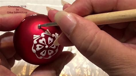 Acrylic hand painted Christmas ornaments by Gitka Schmidtova - YouTube