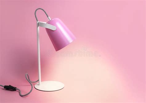 Modern Table Lamp on Pink Background Flat Lay. Lighting, Lamp, Light, Interior Decor ...