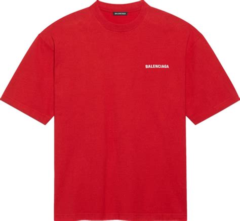Balenciaga Red Medium-Fit Logo T-Shirt | INC STYLE
