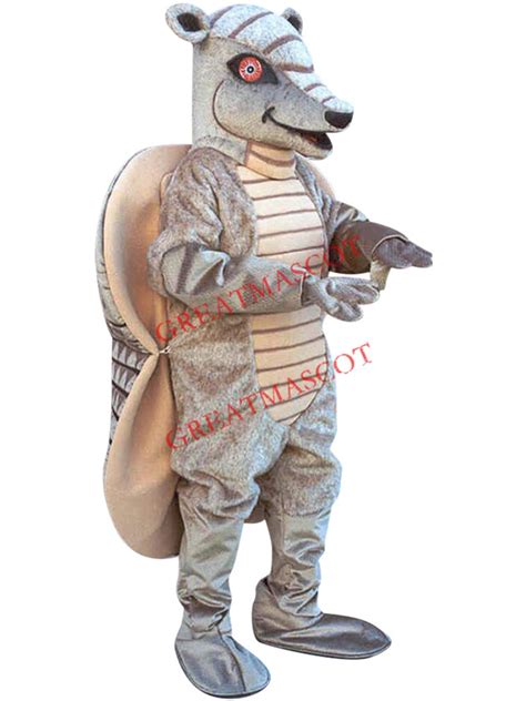 Superb Realistic Armadillo Mascot Costume