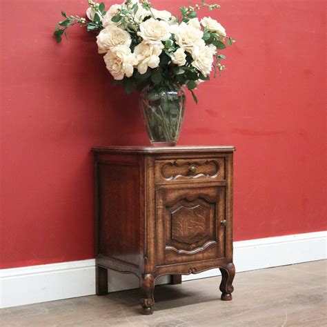 x SOLD Vintage French Oak Bedside Cabinet or Lamp or side Table, Drawe – Because Antiques ...
