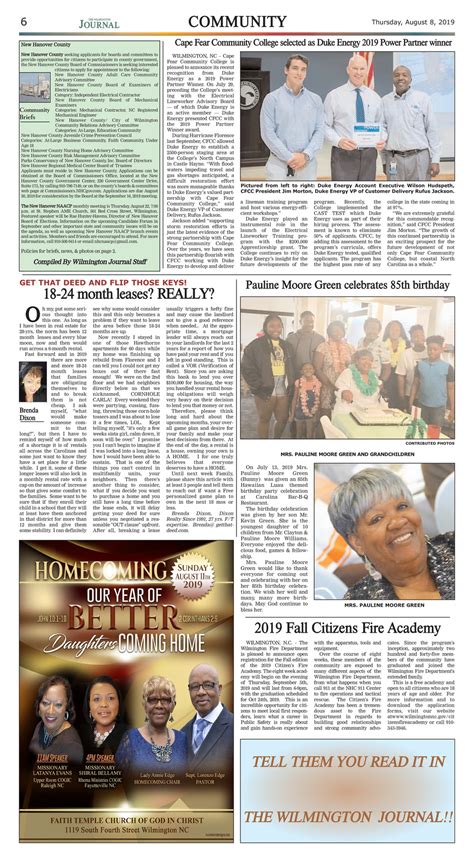 Wilmington Journal - Aug 8, 2019