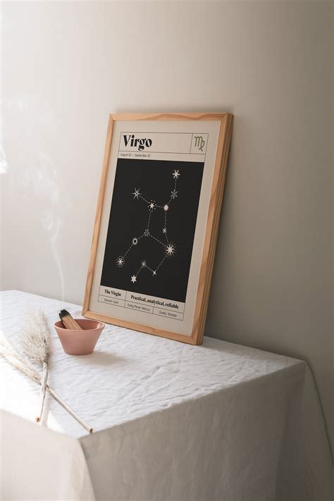 Virgo Star Constellation Art Print Zodiac Constellation Wall - Etsy