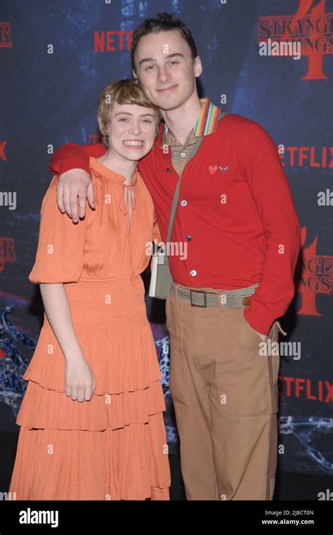 (L-R) Sophia Lillis, and Wyatt Oleff attend Netflix's "Stranger Things" Season 4 New York ...