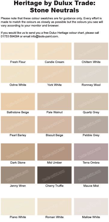 Stone and neutral shades from the Dulux Heritage colour chart | Dulux ...