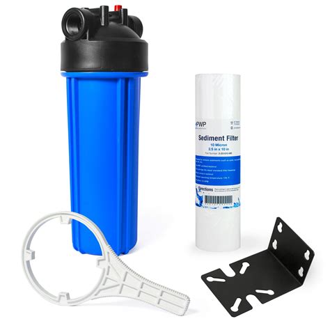 Whole House Water Filtration Kit With 10" Blue Housing and Sediment Filter - Walmart.com