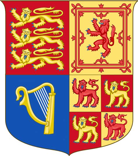 Royal arms of the United Kingdom, now including Wales. : heraldry