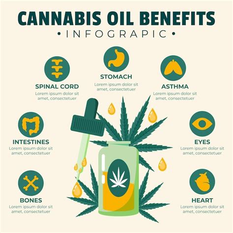 Free Vector | Cannabis oil benefits - infographic