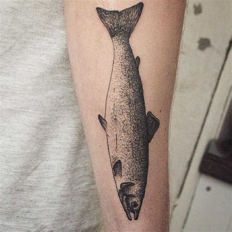 Salmon tattoo by tattooist Spence @zz tattoo | Salmon tattoo, Tattoos, Picture tattoos