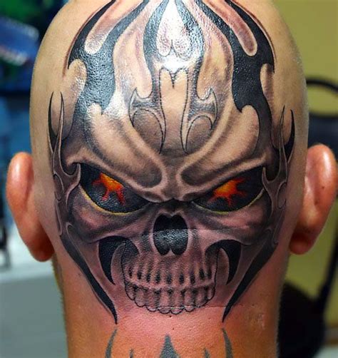 Angry Skull Tattoo