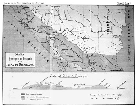 File:Geological Map in Sketch of the Isthmus of Nicaragua, ca. 1882.jpg - Kook Science