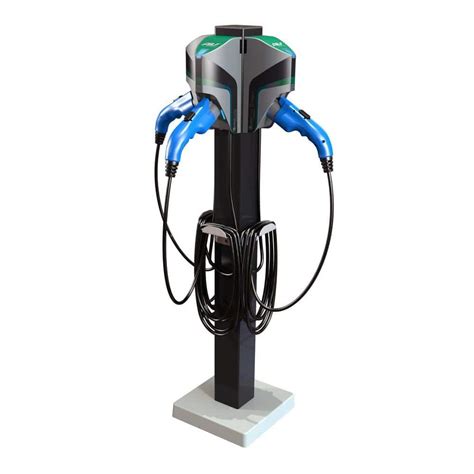 TurboDock 20 ft. 16 Amp 120/240-Volt Commercial/Workplace EV Charging Stations with Triple ...