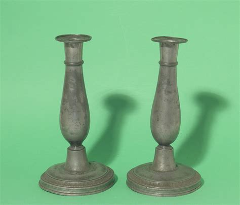 How old are these two piece pewter candlesticks? | Antiques Board