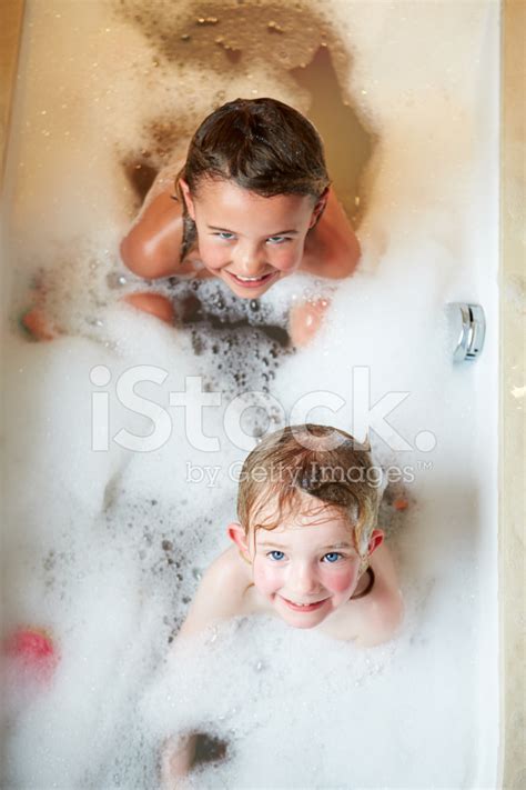 Overhead View Of Two Girls In Bath Stock Photo | Royalty-Free | FreeImages