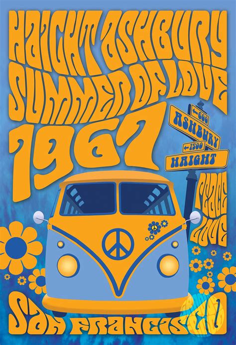 Haight Ashbury Summer Of Love 1967 print | Etsy | Psychedelic poster, Hippie posters, Poster art