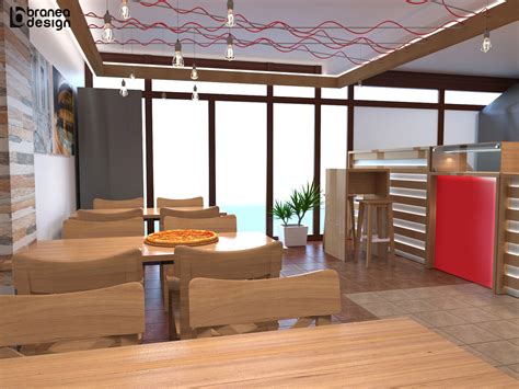 Pizzeria interior design on Behance