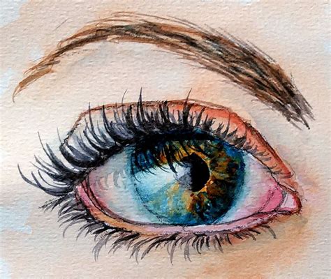 Learn to paint an eye in watercolor! {Step by step real time tutorial ...