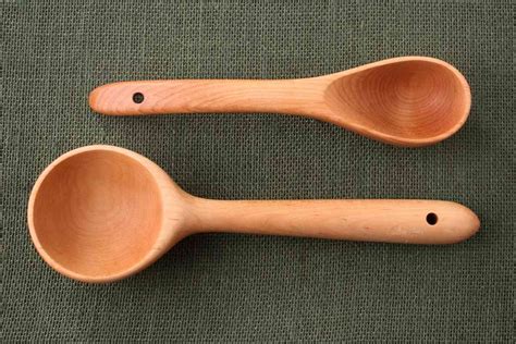 Wooden spoon ladle for serving stew and Chili of Cherry wood Kitchen & Dining Cookware ...