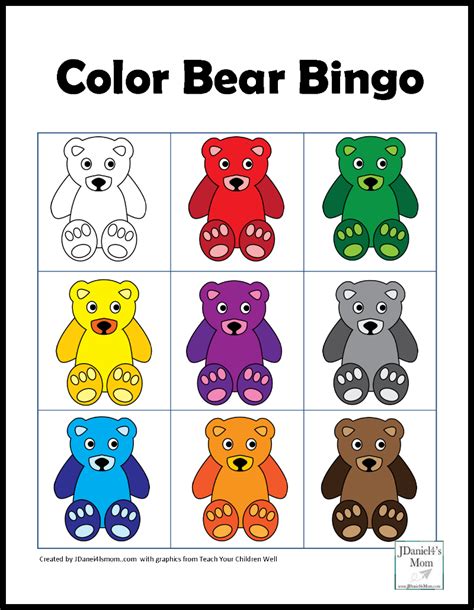 Color Games for Kids with a Bear Theme