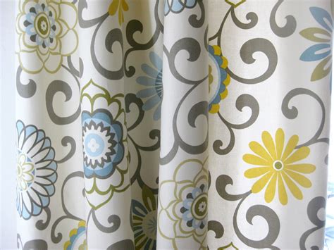 mustard yellow pattern fabric - Google Search Curtains For Grey Walls ...