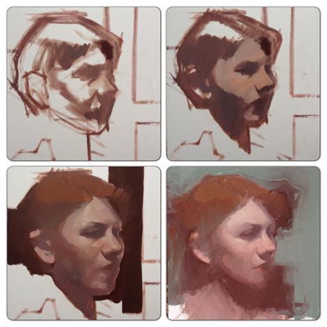 Process shots of a recent alla prima portrait Painting Demo, Painting Process, Figure Painting ...