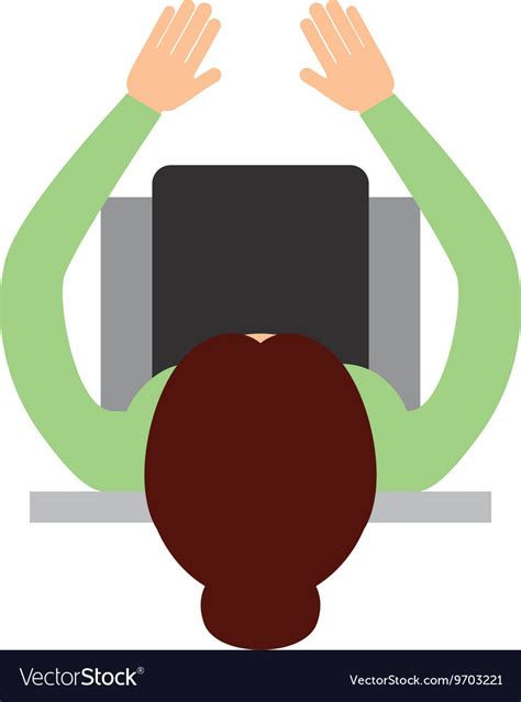 Businessperson sitting isolated icon design Vector Image