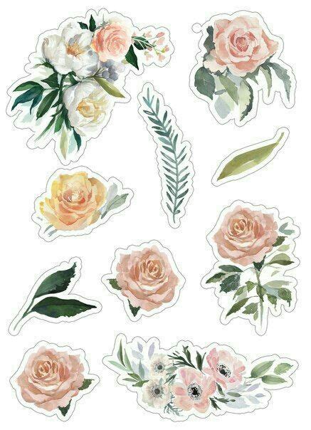 Pin by aye.gra on Stickers | Bullet journal stickers, Floral stickers, Printable stickers