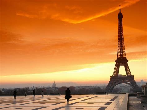 Eiffel Tower with Sunset Eiffel tower beautiful sunset paris city ...