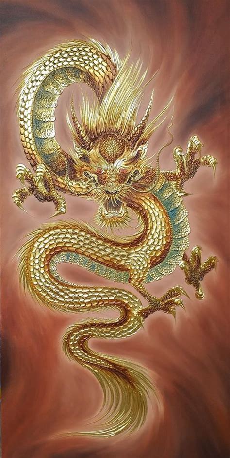 Dragon Canvas Art - Thailand Paintings For Sale Online | Royal Thai Art ...