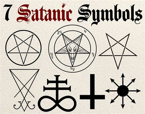 Satanic Symbols Clip Art Vector | Occult symbols, Satanic art, Satanic tattoo symbols