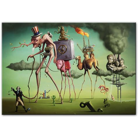 “The American Dream” by By Salvador Dali Wall Art Canvas Paintings Famous Artwork Reproductions ...