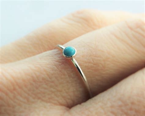 Turquoise Stacking Ring Turquoise Ring Natural Gemstone - Etsy