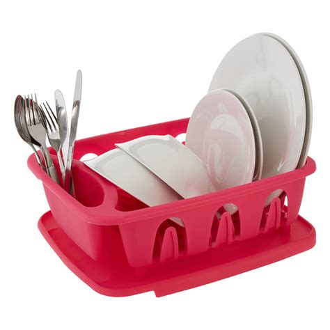 Kitchen Plate Dish Drainer Utensil Rack Cutlery Plates Holder Plastic ...