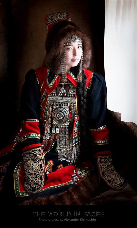 A portrait of a young Sakha woman from Yakutia, Russia's capital of diamonds and permafrost and ...