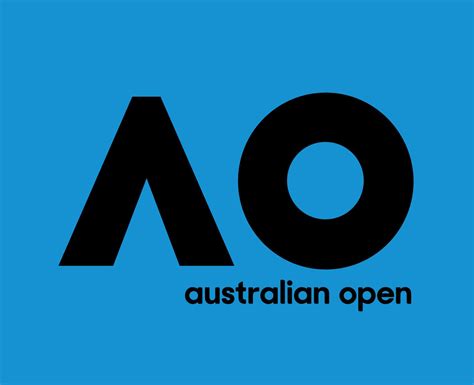 Australian Open Symbol Logo With Name Black Tournament Tennis The ...