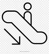Down Escalator Coloring Page  Line Art HD Png Download 1000x1000 sketch template