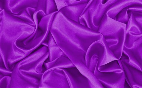 Download wallpapers 4k, violet silk texture, wavy fabric texture, silk, violet fabric background ...