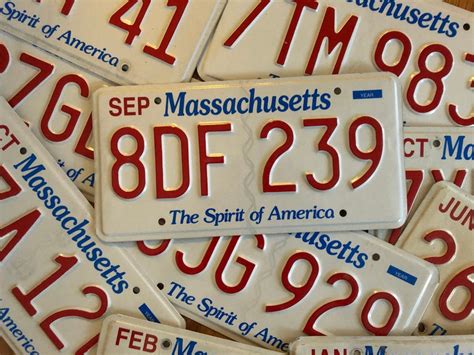 Massachusetts Embossed License Plates. Quantities of 1 10 - Etsy