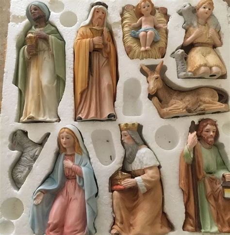 VINTAGE Homco Home Interior 9 PC. NATIVITY SET #5599 With Styrofoam ...