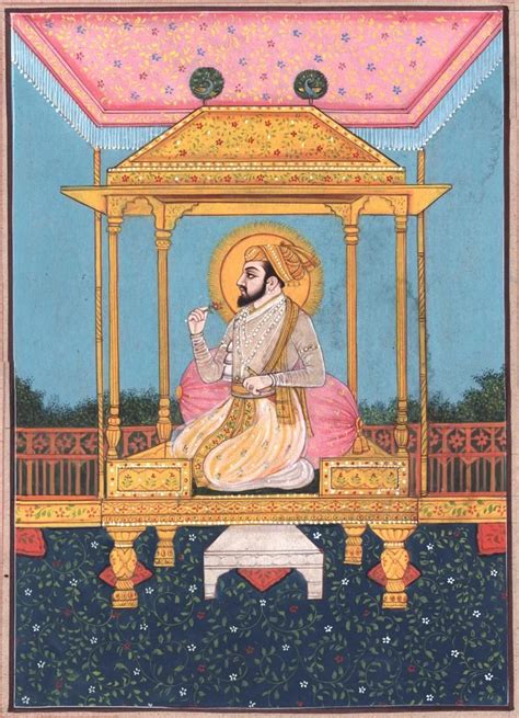 Mughal Miniature Painting Handmade Shah Jahan Peacock Throne Moghul Empire Art | Indische kunst ...