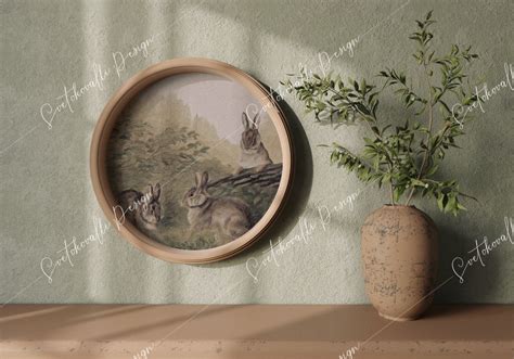 Round Frame Mockup. - Etsy