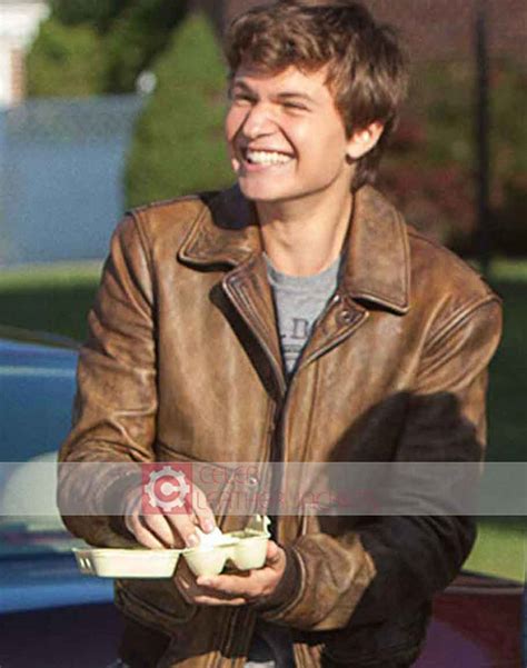 Ansel Elgort Leather Jacket | Gus Jacket Fault In Our Stars