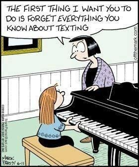 Who can relate? #piano #texting #musiceducation #learnteachplay | Music jokes, Music cartoon ...