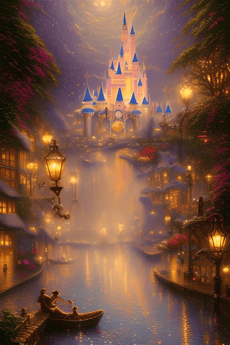 Stunning Magical Disney Scene with Sparkle Glitter Diamonds and Pearls ...