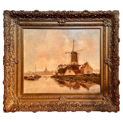 Vintage Dutch Folk Art Painting by Kuhn Original Art Windmill Paintings Dutch Art - craibas.al ...