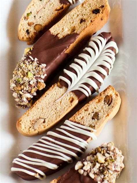 Chocolate Dipped Italian Biscotti Cookies (video) - Tatyanas Everyday Food